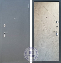 Дверь Квадра Геометрия Бетон снежный