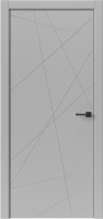 Дверь Геометрия Серый ПВХ. Серая ABS кромка.