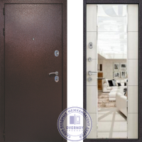 Дверь Квадра Зеркало Сандал