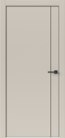 Дверь Лайн 1 Лофт бежевый вертикаль. Чёрная ABS кромка.