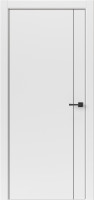 Дверь Лайн 1 Белый вертикаль. Чёрная ABS кромка.
