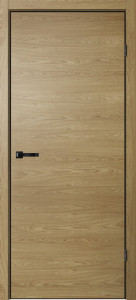 Дверь NEO 1 Дуб европейский | Черная алюминиевая кромка