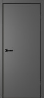 Дверь NEO 1 Графит Эмалит | Черная алюминиевая кромка