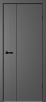 Дверь NEO 2 Графит Эмалит | Черная алюминиевая кромка