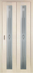 Дверь-книжка Парма 401.2 Геометрия Белёный дуб