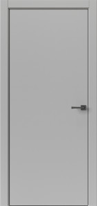 Дверь Прима Серый ПВХ. Серая ABS кромка.