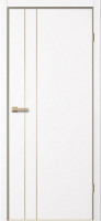 Дверь TR 02 Арктик | Шампань алюминиевая кромка