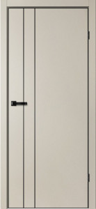 Дверь TR 02 Айриш | Чёрная алюминиевая кромка