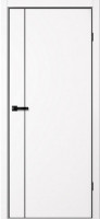 Дверь TR 04 Арктик | Черная алюминиевая кромка