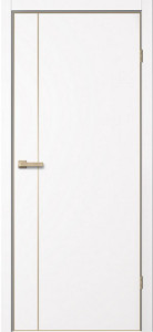 Дверь TR 04 Арктик | Шампань алюминиевая кромка