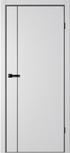 Дверь TR 04 Сильвер | Черная алюминиевая кромка