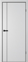 Дверь TR 04 Сильвер | Черная алюминиевая кромка