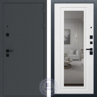 Дверь Алмаз 11 Зеркало | Графитовый серый