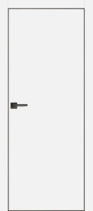 Дверь Urban Z Эмалекс | Черная алюминиевая кромка