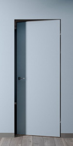 Скрытая дверь INVISIBLE REVERSE | Чёрная алюминиевая кромка